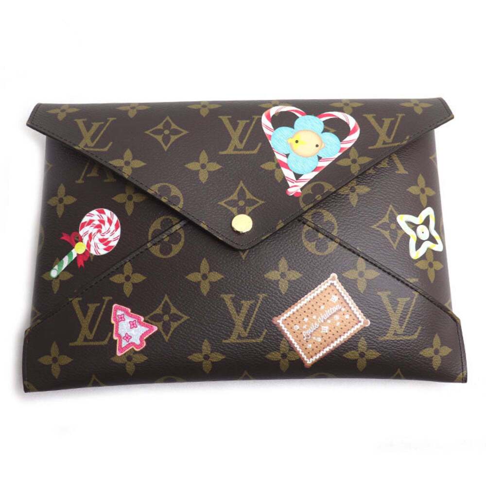 LOUIS VUITTON Authentic Brown Monogram Pochette Clutch Bag - Picture 2 of 8